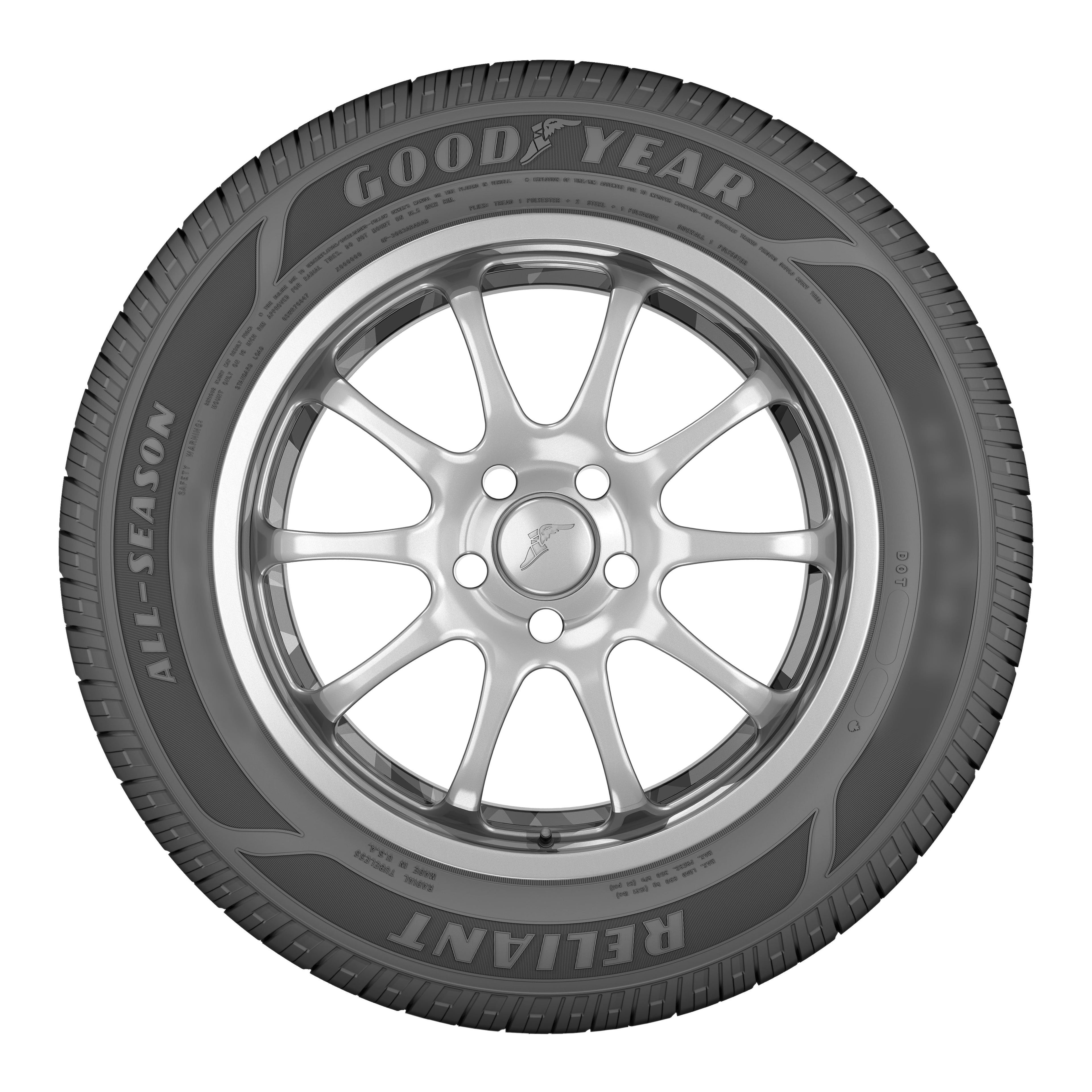 Goodyear Reliant All-Season 205/55R16 91V All-Season Tire Fits: 2012-13 Honda Civic EX-L, 2014-15 Honda Civic EX